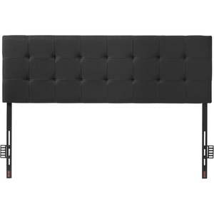 VEVOR Headboard, Queen Size Headboard with Adjustable Height, Comfortable Diamond Tufted for Queen Size Bed, W62.2 x H(42.72-54.53) x D2.76 in, Ideal for Bedroom, Hotel, Homestay, Dormitory, Black(carbon steel)
