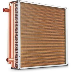 VEVOR Heat Exchanger Water to Air, 16″x 16″ with 3-Row 3/8″ Copper Ports, 193 Aluminum Fins Heat Exchanger for Outdoor Wood Furnaces, Residential Heating and Cooling, and Forced Air Heating(20*20″)