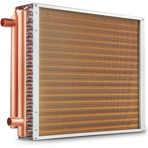 VEVOR Heat Exchanger Water to Air, 16″x 16″ with 3-Row 3/8″ Copper Ports, 193 Aluminum Fins Heat Exchanger for Outdoor Wood Furnaces, Residential Heating and Cooling, and Forced Air Heating(18*20″)
