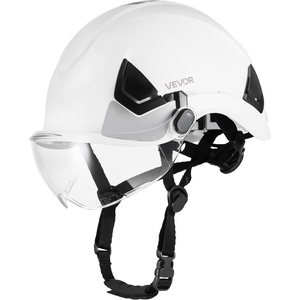 VEVOR Industrial Safety Helmet, ANSI/ISEA Z89.1 Approved ABS Hard Hat with 6-Point Ratchet Suspension, Adjustable Vented Hardhat for Men & Women, for Outdoor and Indoor Construction Workwear(Type 1 Class C with Visor)