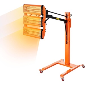 VEVOR Infrared Drying Lamp, 3300W with 1-60 min Timer, Automatic Heat for Automotive Repairs, Includes Stand, Covers 8.61 sq.ft, Ideal for Spray Booth Heating, Quick Paint Drying, Engine Warm-Up 110V