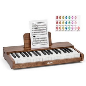 VEVOR Kids Piano Keyboard, 25 Keys Wooden Digital Piano for Kids, Mini Music Educational Instrument Toy with Realistic Sound, Dual Power, Adjustable Volume for Toddlers, Boys Girls Learning, Black(21.26 x 10.83 x 7.09 inch)