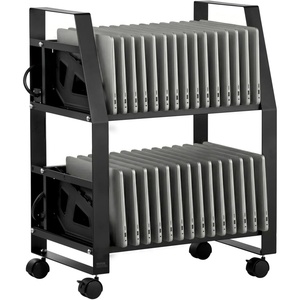 VEVOR Laptop Charging Cart, 32 Devices Mobile Open Charging Station with Wheels, for Tablet and Chromebook – Fits 15.6 in Screen Max, Easy Access Slots, Surge Control, for Office, Classroom, Library(32 Device-Open Type)