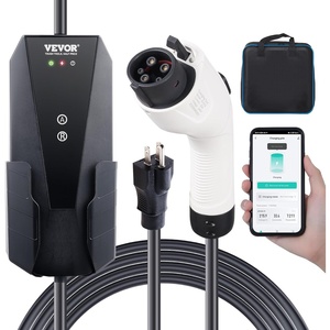 VEVOR Level 2 Portable EV Charger, 32 Amp 240V, Electric Vehicle Charger with 28 ft Charging Cable NEMA 14-50P Plug, 16/20/24/32A Adjustable Current Plug-in Home EV Charging Station for SAE J1772 EVs(16 Amp)