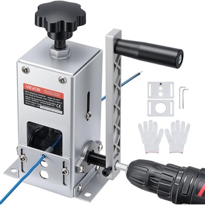 VEVOR Manual Wire Stripper Machine, 0.06-1.18 in, Copper Cable Stripper Tool, Hand Crank or Drill Powered Modes, Heavy-Duty Q235 Frame Wire Stripping Machine, Easy to Use, for Scrap Copper Recycling(Hand Crank or Drill Powered)