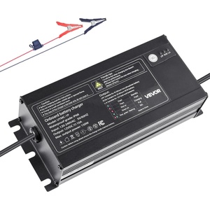 VEVOR Marine Battery Charger, 3-Bank, 5A × 3, 12V Onboard Boat Charger, IP68 Waterproof Smart On-Board Battery Charger for Lithium-Ion LiFePO4, NCM, Lead-Acid Batteries, Large Boat, Yacht, RV, Trailer(10A/Bank)
