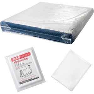 VEVOR Mattress Bag for Moving Storage, (2 Pack, Queen) 2 Mil Plastic Mattress Bag, Wear-Resistant & Waterproof Plastic Bed Cover with Reinforced Corner Design, Heavy-Duty Mattress Moving Supplies