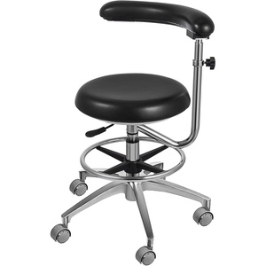 VEVOR Medical Dental Stool, Dental Assistant Chair with 360 Degree Rotation Armrest PU Leather, Height Adjustable Heavy Duty Rolling Stool for Dental Lab Salon Home