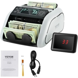VEVOR Mixed Denomination Money Counter Machine, Multi-Currency Support, Bill Counter with CIS/UV/MG/IR/DD/DBL/HLF/CHN Counterfeit Detection, Money Counting Machine with External Display(K07)