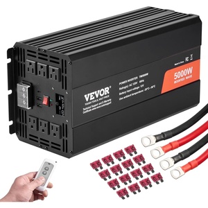VEVOR Modified Sine Wave Inverter, 5000W, DC 12V to AC 120V Power Inverter with 6 AC Outlets 2 USB Port 1 Type-C Port, LCD Display and Remote Controller for High Load Home Appliances, CE FCC Certified(5000 Watt)