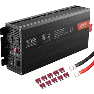 VEVOR Modified Sine Wave Inverter, 5000W, DC 12V to AC 120V Power Inverter with 6 AC Outlets 2 USB Port 1 Type-C Port, LCD Display and Remote Controller for High Load Home Appliances, CE FCC Certified(3000W)