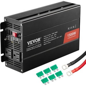 VEVOR Modified Sine Wave Inverter, 5000W, DC 12V to AC 120V Power Inverter with 6 AC Outlets 2 USB Port 1 Type-C Port, LCD Display and Remote Controller for High Load Home Appliances, CE FCC Certified(1500W)
