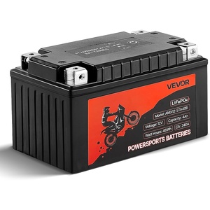 VEVOR Motorcycle Battery, 12 Volt 4Ah, LiFePO4 Lithium Pre-Charged Powersports Battery, Maintenance Free & High Performance, Compatible with ATV, Motorcycle, Jet Skis, Scooter, UTV, and More(12V 4Ah)