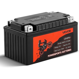 VEVOR Motorcycle Battery, 12 Volt 4Ah, LiFePO4 Lithium Pre-Charged Powersports Battery, Maintenance Free & High Performance, Compatible with ATV, Motorcycle, Jet Skis, Scooter, UTV, and More(12V 6Ah)