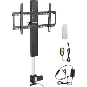VEVOR Motorized TV Lift Stroke Length 28 Inches Motorized TV Mount Fit for Max.50 Inch TV Lift with Remote Control Height Adjustable 38-65 Inch,Load Capacity 132 Lbs(32”-70”(800mm))