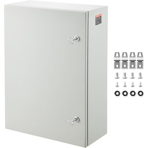 VEVOR NEMA Steel Enclosure, 20 x 12 x 10” NEMA 4X Steel Electrical Box, IP66 Waterproof & Dustproof, Outdoor/Indoor Electrical Junction Box, with Mounting Plate(28 x 20 x 10)