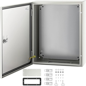 VEVOR NEMA Steel Enclosure, 20 x 12 x 10” NEMA 4X Steel Electrical Box, IP66 Waterproof & Dustproof, Outdoor/Indoor Electrical Junction Box, with Mounting Plate(20 x 16 x 6)