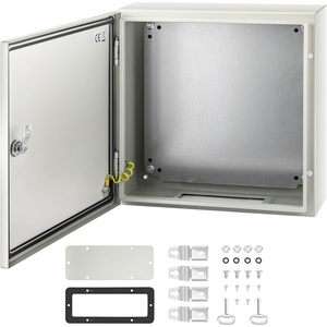 VEVOR NEMA Steel Enclosure, 20 x 12 x 10” NEMA 4X Steel Electrical Box, IP66 Waterproof & Dustproof, Outdoor/Indoor Electrical Junction Box, with Mounting Plate(16 x 16 x 6)