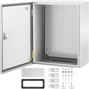 VEVOR NEMA Steel Enclosure, 20 x 12 x 10” NEMA 4X Steel Electrical Box, IP66 Waterproof & Dustproof, Outdoor/Indoor Electrical Junction Box, with Mounting Plate(20 x 16 x 10)