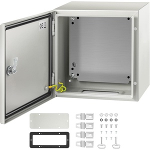 VEVOR NEMA Steel Enclosure, 8″ x 8″ x 6″ NEMA 4X Steel Electrical Box, IP66 Waterproof & Dustproof, Outdoor/Indoor Electrical Junction Box, with Mounting Plate(12″ x 12″ x 8″)