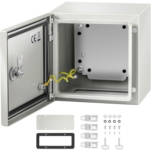 VEVOR NEMA Steel Enclosure, 8″ x 8″ x 6″ NEMA 4X Steel Electrical Box, IP66 Waterproof & Dustproof, Outdoor/Indoor Electrical Junction Box, with Mounting Plate(8″ x 8″ x 6″)