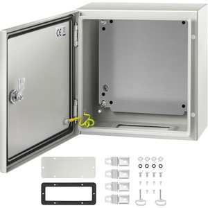 VEVOR NEMA Steel Enclosure, 8″ x 8″ x 6″ NEMA 4X Steel Electrical Box, IP66 Waterproof & Dustproof, Outdoor/Indoor Electrical Junction Box, with Mounting Plate(12″ x 12″ x 6″)