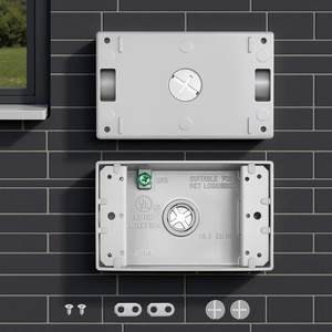 VEVOR Outdoor Electrical Box, 4.5 x 2.8 x 2 in, Weatherproof Outlet Junction Box, Suitable 1/2-Inch or 3/4-Inch Electrical Conduit, 18.3 Cu.in Large Capacity Plug Receptacle Protector, 4PCS, Gray