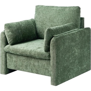 VEVOR Oversized Accent Chair, Armchair with Padded Arms, Comfy Single Sofa Chair, Modern Reading Lounge Chairs for Living Room, Bedroom, Green(Green)