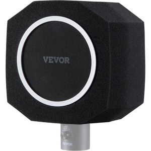 VEVOR Portable Vocal Booth, 6.56 ft Height, Portable Recording Studio with Travel Bag, Mobile Tablet Stand, Thickened Soundproofing, Sound Isolation Booth for Echo-Free Vocals, Podcasts, Voiceovers(Black)