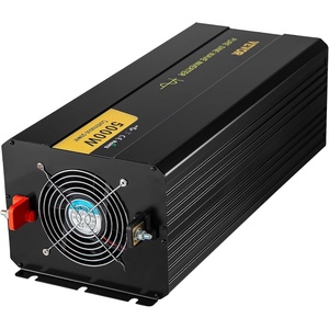 VEVOR Pure Sine Wave Inverter 3500 Watt Power Inverter, DC 12V to AC 120V Car Inverter, with USB Port LCD Display Remote Controller and AC Outlets (GFCI), for RV Truck Car Solar System Travel Camping(5000W)