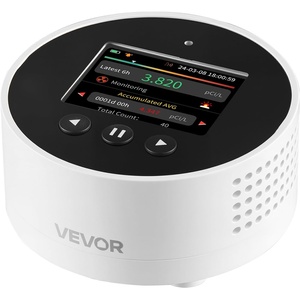 VEVOR Radon Detector for Home, Portable Radon Gas & Air Quality Monitor with LCD Color Display, Visual & Audible Alarms, Long-Term Monitoring, Battery Operated or Wired Use(White)