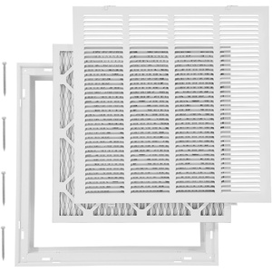 VEVOR Return Air Filter Grille, Fits W20 x H25 Inch Duct Opening, Filter Not Included, Return Air Vent Cover for Wall, Powder-Coated Steel Return Air Grill Detachable Face/Door for 1 inch Filters(W20 x H20 Inch)