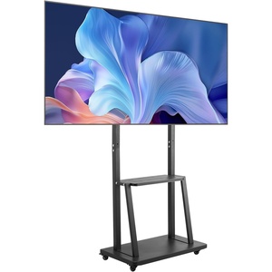 VEVOR Rolling TV Stand, Mobile TV Cart for 32-75 Inch Screens, Height Adjustable Portable Monitor Stand with Tray, Holds up to 150 lbs for Living Room, Bedroom, Office, Outdoor Max VESA 600 x 400 mm(32-75 inches)