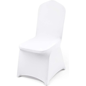 VEVOR Satin Chair Sashes Bows, 50PCS Chair Ribbon Ties Back Sash, 7 x 108 inch, Red Wedding Reception Decoration, for Wedding Ceremony Baby Shower Party Events Banquet Cover Decoration(White-a)