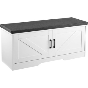 VEVOR Shoe Storage Bench with Padded Cushion, Entryway Bench with Hidden Storage, Holds up to 300 lbs, 31.7 x 12.0 x 17.5 Inches, for Entryway, Hallway, Living Room, Bedroom(2 Barn Doors)