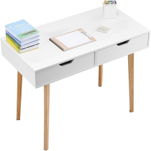 VEVOR Small Desk with Drawers, 39 Inch Wide Computer Desk with Storage, Wooden Table for Home Office, Vanity Desk with Drawers, Study Table for Adults/Students for Drawing, Reading, Writing(38.98″D x 20.08″W x 30.12″H)