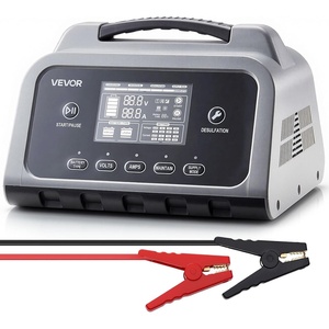 VEVOR Smart Battery Charger, 12A, 6V 12V 24V 36V 48V Lithium LiFePO4 Lead-Acid (Gel/AGM) Car Battery Charger, with LCD Display, Trickle Charging Maintainer Desulfator, for Car, Boat, Motorcycle