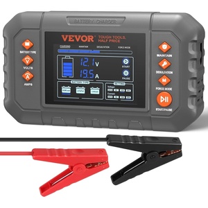 VEVOR Smart Battery Charger, 2A x 4, LiFePO4 Lead-Acid (AGM/Gel/SLA) Car Battery Charger, Fully-Automatic Charger Maintainer Desulfator for Boat Motorcycle Lawn Mower Golf Cart Marine Deep Cycle(20A)