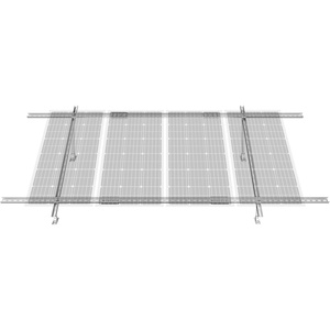 VEVOR Solar Panel Mounting Brackets, 30-60 Adjustable Multi-Piece Brackets for 1-4PCS Panels, Carbon Steel Ground Mount Stand for Farms, RVs, Boats, Off-Grid System