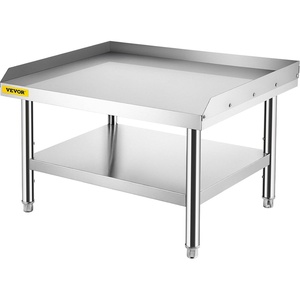 VEVOR Stainless Steel Equipment Grill Stand, 60 x 30 x 24 Inches Stainless Table, Grilling Stand Table with Undershelf, Equipment Standing Grill Desk for Hotel, Home, Restaurant Kitchen(36*30*24 Inch)