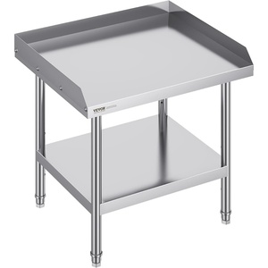 VEVOR Stainless Steel Equipment Grill Stand, 60 x 30 x 24 Inches Stainless Table, Grilling Stand Table with Undershelf, Equipment Standing Grill Desk for Hotel, Home, Restaurant Kitchen(24*28*24 Inch)