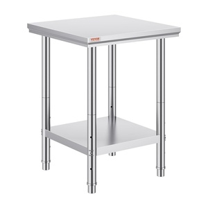 VEVOR Stainless Steel Work Table 30 x 24 x 33 Inch Prep Table with 4 Caster(24*24*32In)