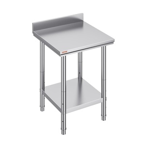VEVOR Stainless Steel Work Table 30 x 24 x 33 Inch Prep Table with 4 Caster(24*24*34In)