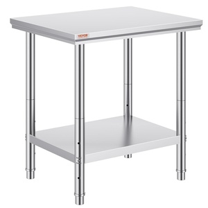 VEVOR Stainless Steel Work Table 30 x 24 x 33 Inch Prep Table with 4 Caster(24*30*32In)