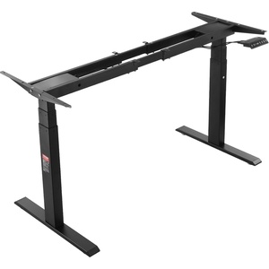 VEVOR Standing Desk Frame Dual Motor, Adjustable 26″-50.8″ Height & 43.3″-70.1″ Length Electric Stand Up Computer Desk Legs, Ergonomic Workstation Base for Home Office 3 Positions (Black Frame Only)