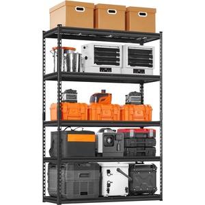 VEVOR Storage Shelves, 2400 lbs, 4 Tier Heavy Duty Garage Shelving, 20″ D x 40″ W x 60″ H Adjustable Metal Shelves for Industrial Shelving Unit Utility Shelf, for Kitchen, Warehouse, Basement, Orange(Black)