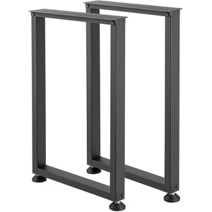 VEVOR Table Legs, 29.1″ H x 17.7″ W Square Steel Furniture Legs, Modular Design, Easy Assembly, 2204 lbs Max Load Heavy Duty, for Home Office Desk, Workbenches, Dinner Bar Tables, Set of 2, Black