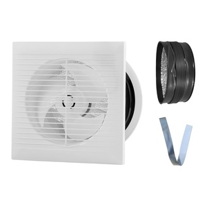 VEVOR Through-the-Wall Ventilation Fan， White Grille, 110 CFM, 6.8″ Diameter Exhaust Fan Duct with 10-Inch Retractable Hose for Kitchen, Living & Laundry Room Workshop(6.8 Inch Diameter)