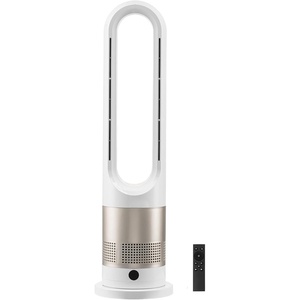 VEVOR Tower Fan, 22 ft/s Velocity Quiet Floor Fan, 70° Oscillating Fans for Indoors with 3 Speeds, 4 Modes, 12H Timer, Portable Standing Bladeless Fan with Remote Control for Bedroom, Office, Home(26in Tower Fan w/ Heating)