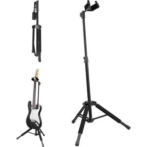 VEVOR Tripod Guitar Stand, 33 lbs/15 kg Load Capacity, Floor-Standing Foldable Guitar Stand Display Rack with 35.4-47.2 in/900-1200 mm Adjustable Height, for Guitar Acoustic Electric Classical Bass